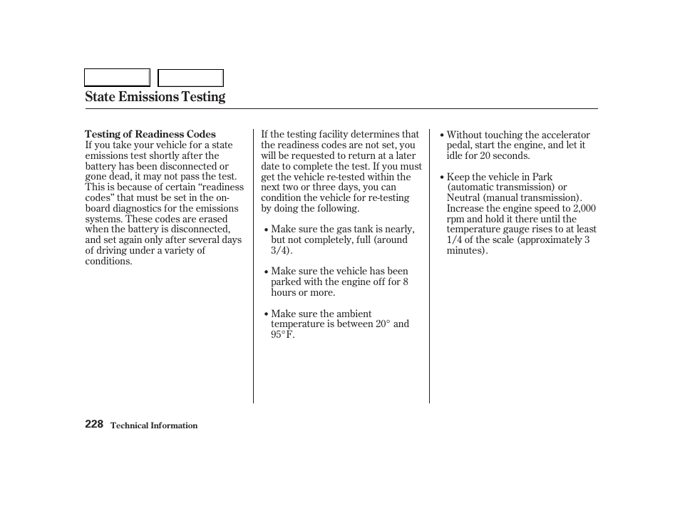 State emissions testing | Acura 2004 RSX - Owner's Manual User Manual | Page 231 / 250