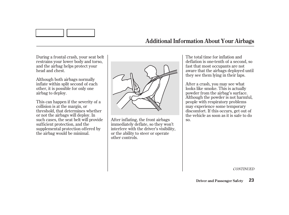 Additional information about your airbags | Acura 2004 RSX - Owner's Manual User Manual | Page 26 / 250