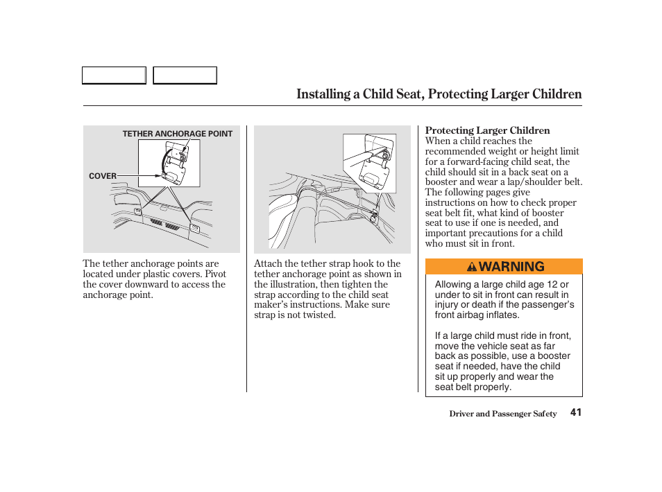 Acura 2004 RSX - Owner's Manual User Manual | Page 44 / 250