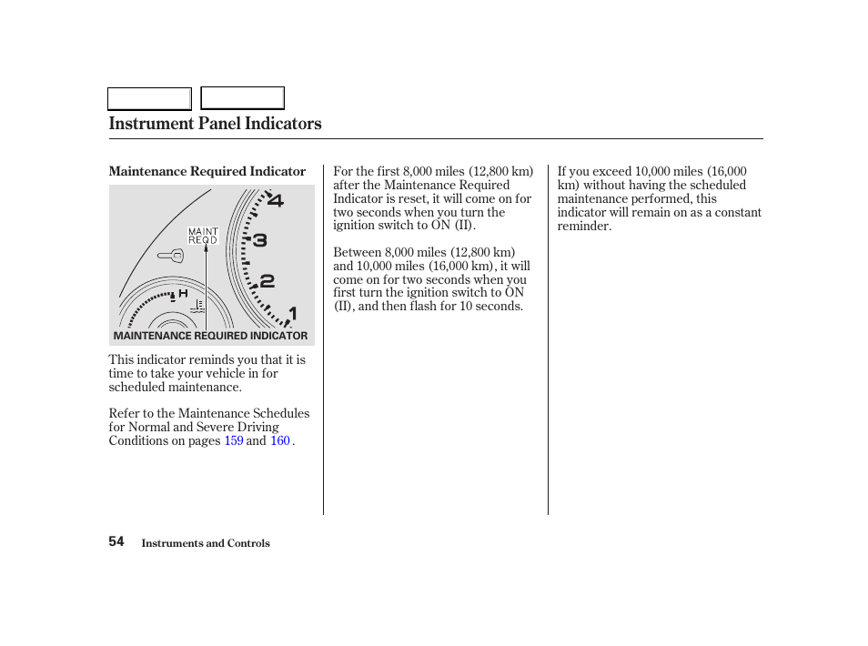 Instrument panel indicators | Acura 2004 RSX - Owner's Manual User Manual | Page 57 / 250