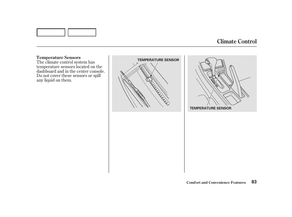 Climate control | Acura 2004 NSX - Owner's Manual User Manual | Page 86 / 230