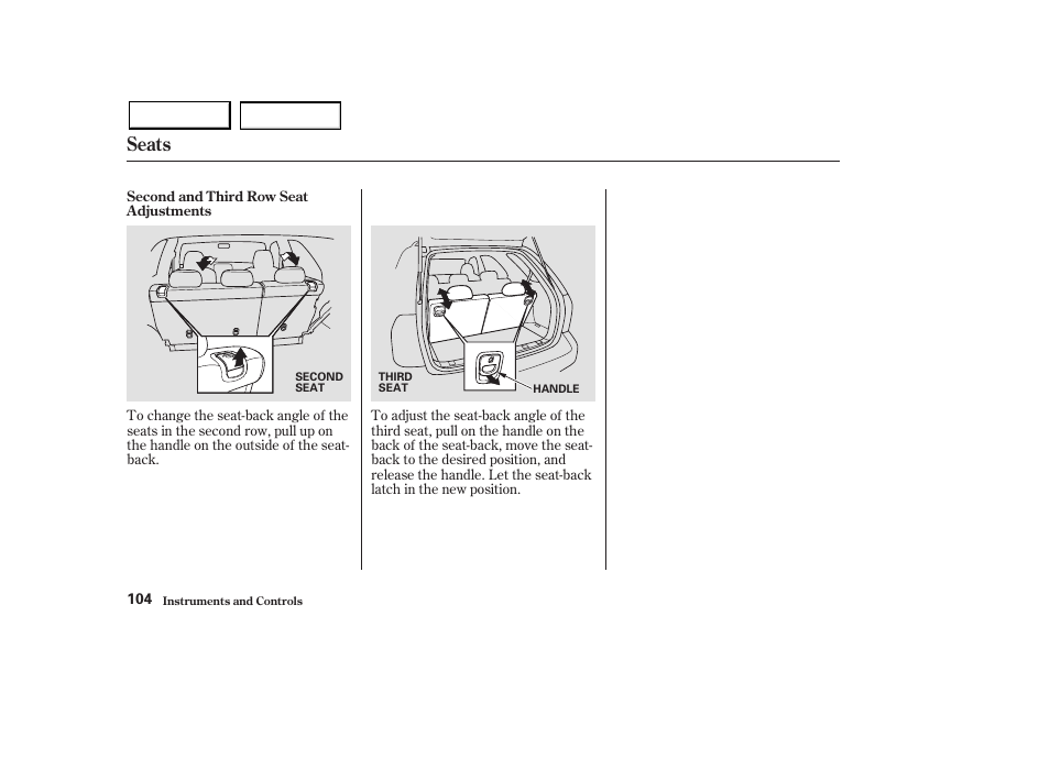Seats | Acura 2003 MDX - Owner's Manual User Manual | Page 108 / 420