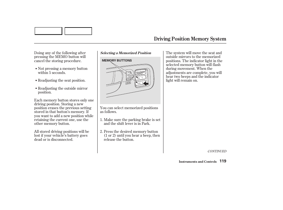 Acura 2003 MDX - Owner's Manual User Manual | Page 123 / 420