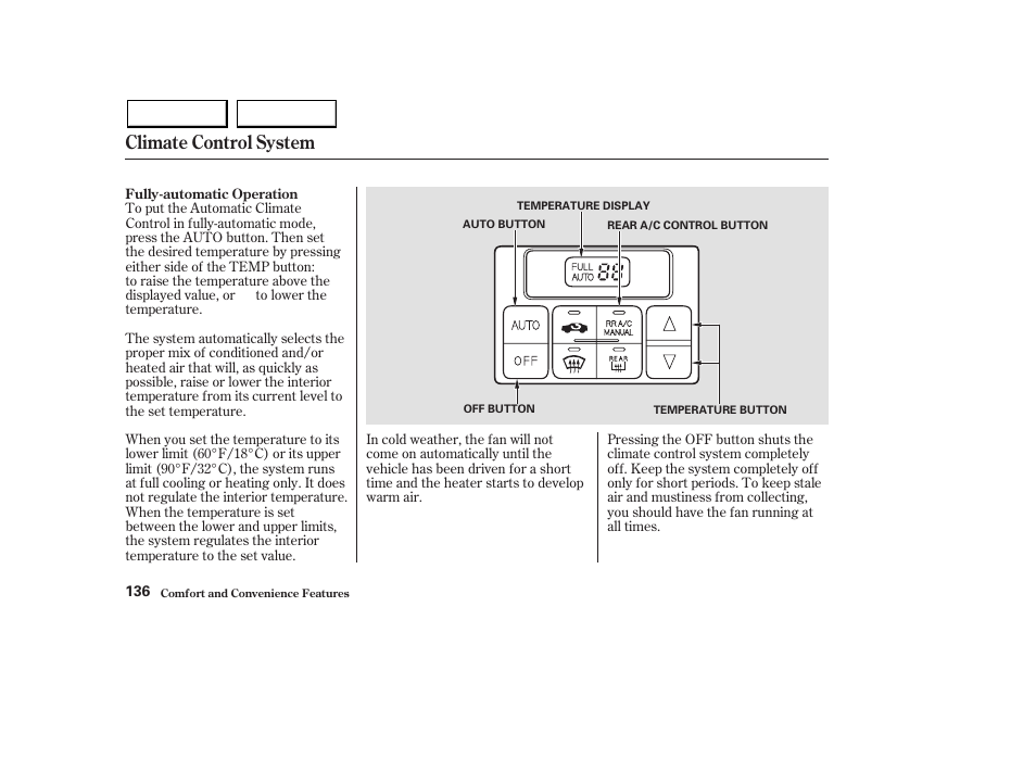 Climate control system | Acura 2003 MDX - Owner's Manual User Manual | Page 140 / 420