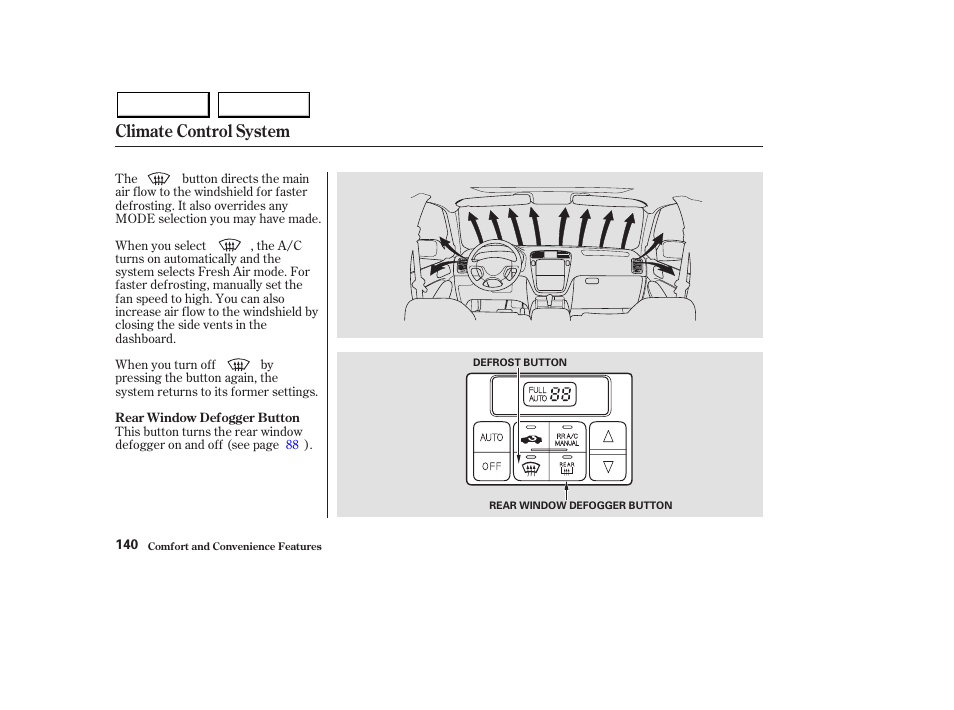 Climate control system | Acura 2003 MDX - Owner's Manual User Manual | Page 144 / 420