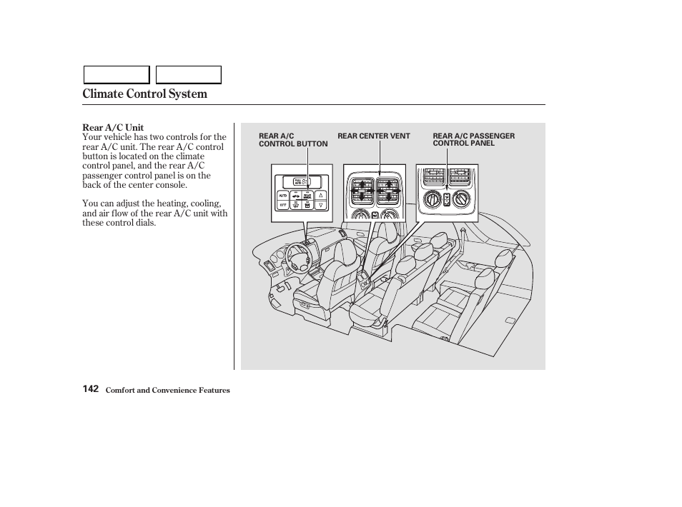 Climate control system | Acura 2003 MDX - Owner's Manual User Manual | Page 146 / 420