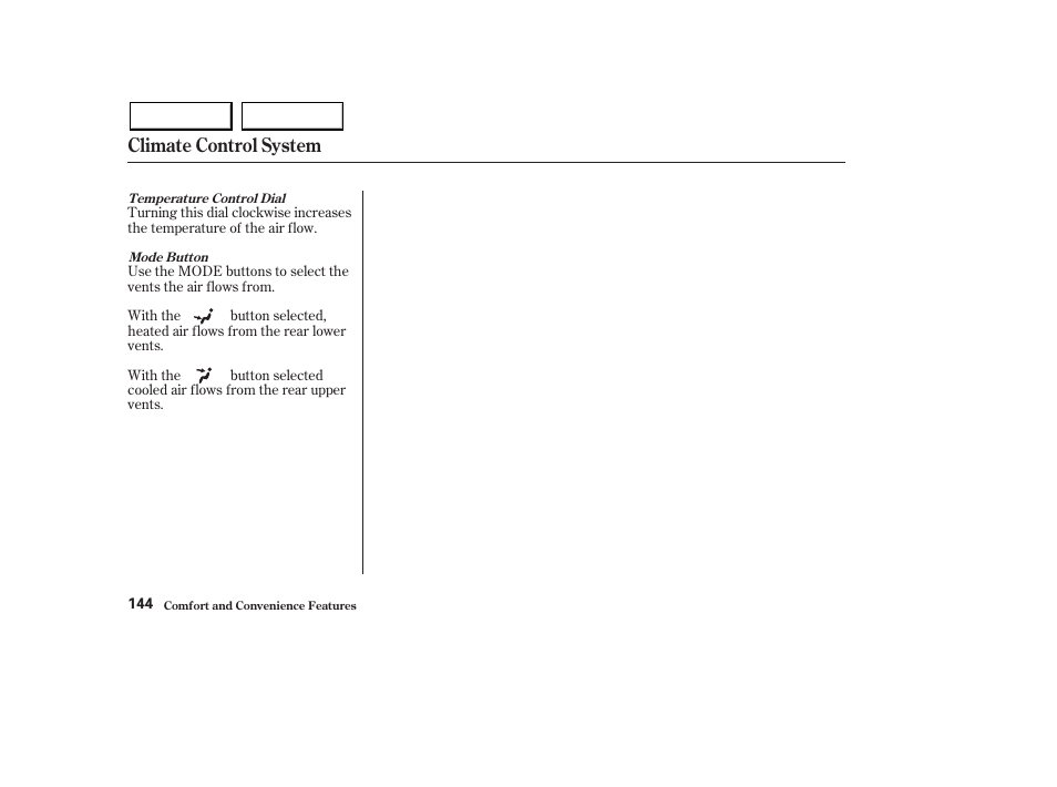 Climate control system | Acura 2003 MDX - Owner's Manual User Manual | Page 148 / 420