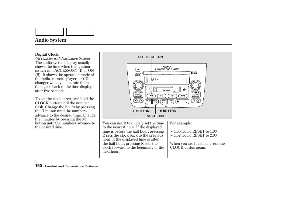 Audio system | Acura 2003 MDX - Owner's Manual User Manual | Page 154 / 420