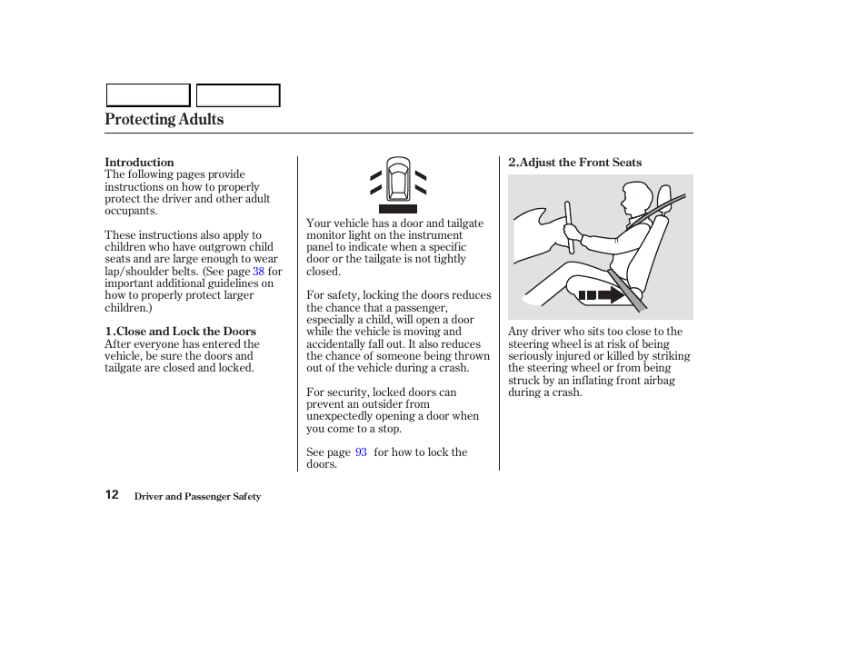 Protecting adults | Acura 2003 MDX - Owner's Manual User Manual | Page 16 / 420
