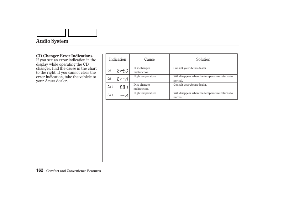 Audio system | Acura 2003 MDX - Owner's Manual User Manual | Page 166 / 420