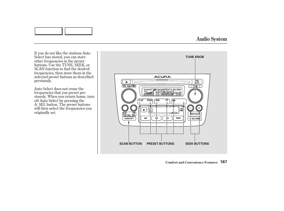 Audio system | Acura 2003 MDX - Owner's Manual User Manual | Page 171 / 420