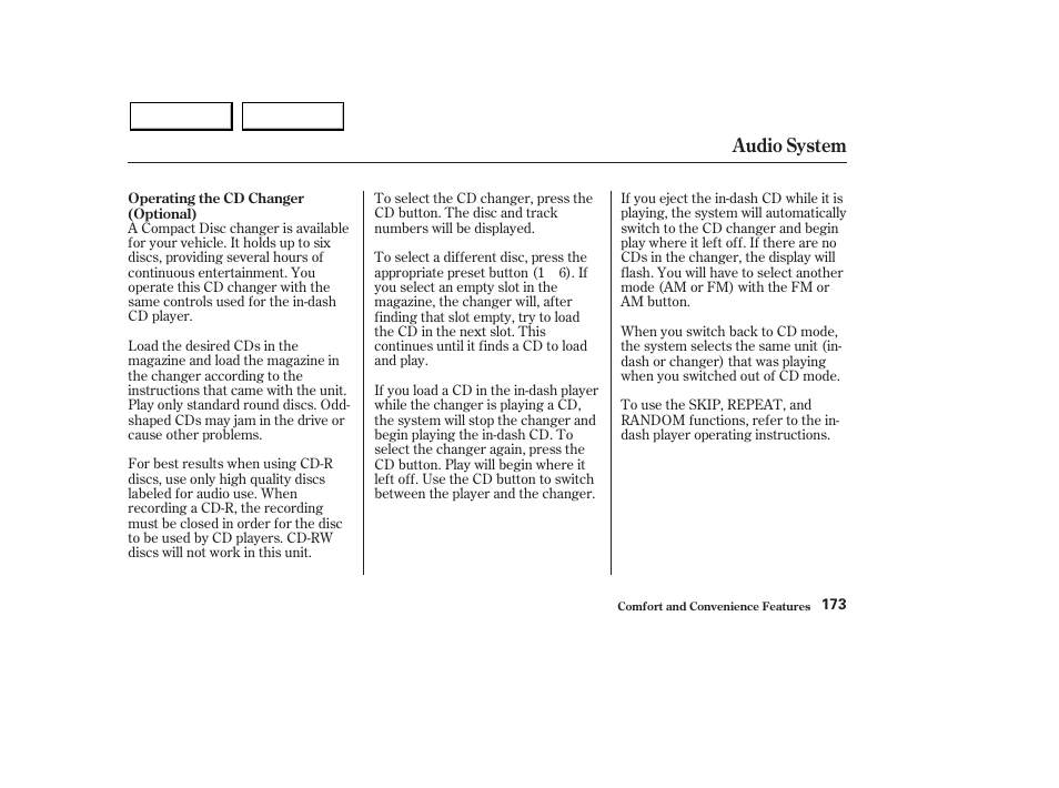 Audio system | Acura 2003 MDX - Owner's Manual User Manual | Page 177 / 420