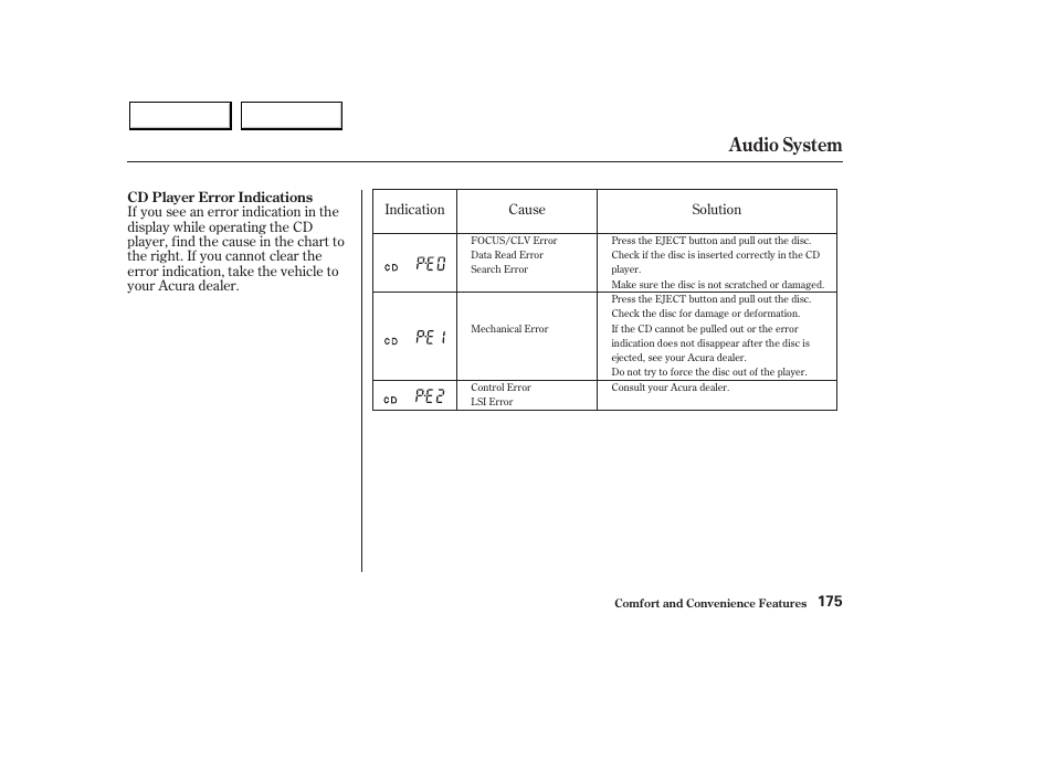 Audio system | Acura 2003 MDX - Owner's Manual User Manual | Page 179 / 420