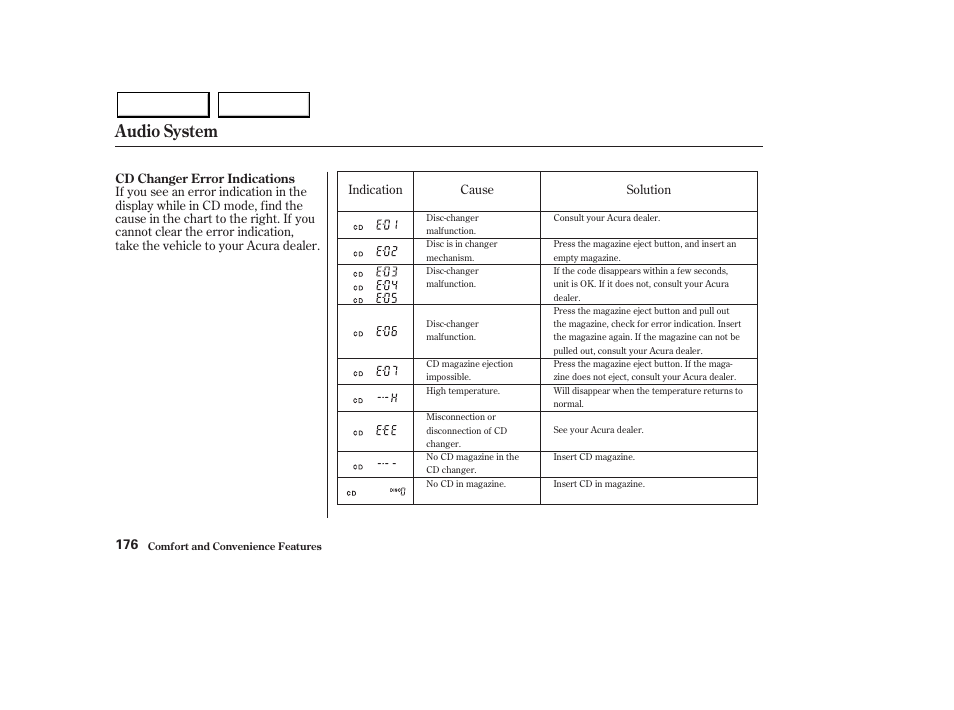 Audio system | Acura 2003 MDX - Owner's Manual User Manual | Page 180 / 420