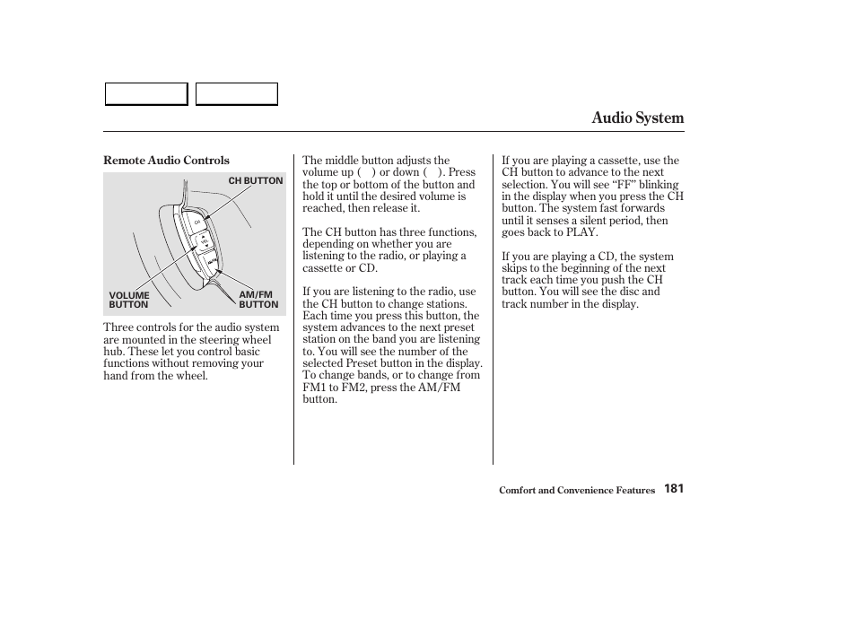 Audio system | Acura 2003 MDX - Owner's Manual User Manual | Page 185 / 420