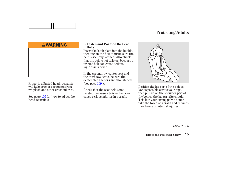 Protecting adults | Acura 2003 MDX - Owner's Manual User Manual | Page 19 / 420