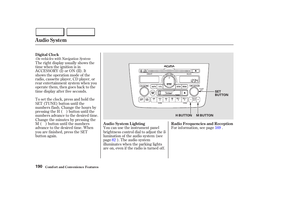 Audio system | Acura 2003 MDX - Owner's Manual User Manual | Page 194 / 420