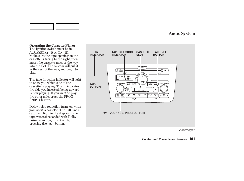 Audio system | Acura 2003 MDX - Owner's Manual User Manual | Page 195 / 420