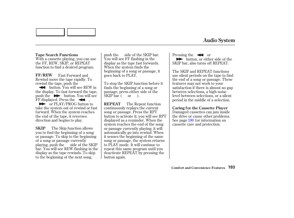Audio system | Acura 2003 MDX - Owner's Manual User Manual | Page 197 / 420