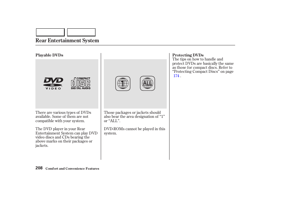Rear entertainment system | Acura 2003 MDX - Owner's Manual User Manual | Page 212 / 420
