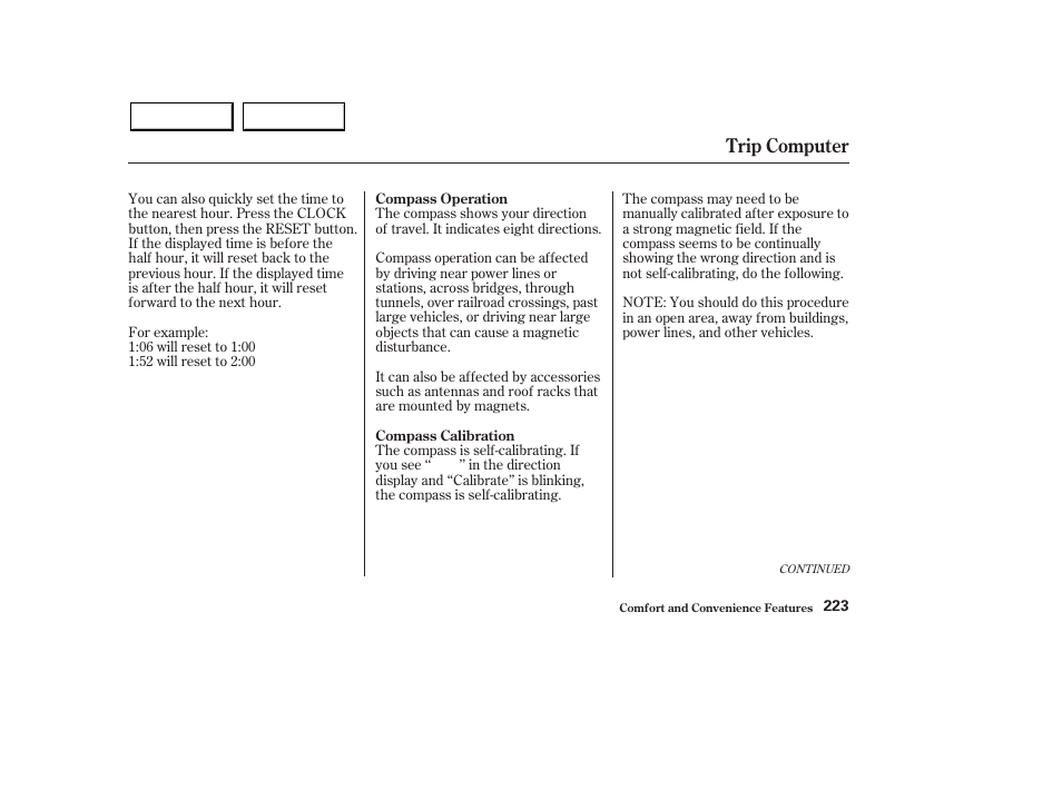Trip computer | Acura 2003 MDX - Owner's Manual User Manual | Page 227 / 420