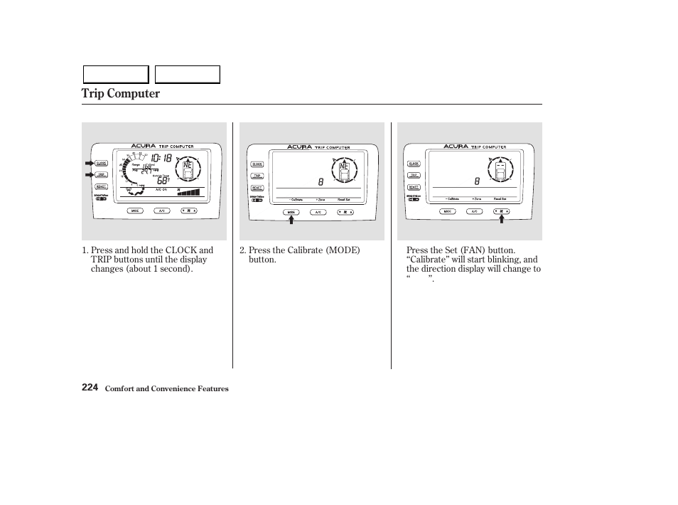 Trip computer | Acura 2003 MDX - Owner's Manual User Manual | Page 228 / 420