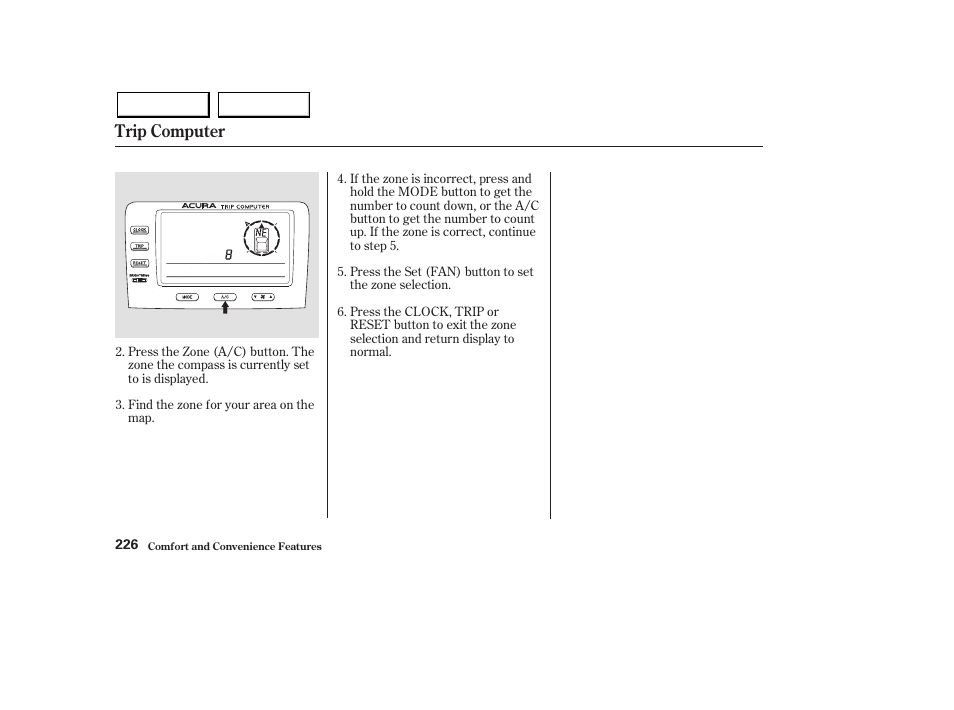 Trip computer | Acura 2003 MDX - Owner's Manual User Manual | Page 230 / 420