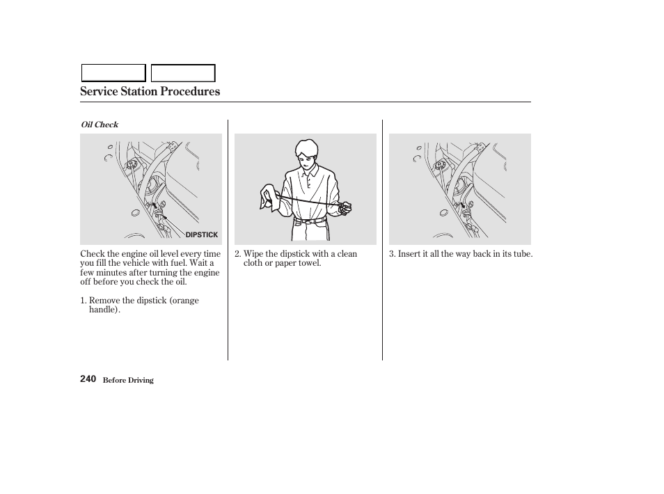Service station procedures | Acura 2003 MDX - Owner's Manual User Manual | Page 244 / 420