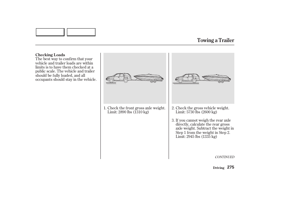 Towing a trailer | Acura 2003 MDX - Owner's Manual User Manual | Page 279 / 420