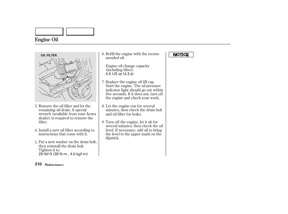 Engine oil | Acura 2003 MDX - Owner's Manual User Manual | Page 314 / 420