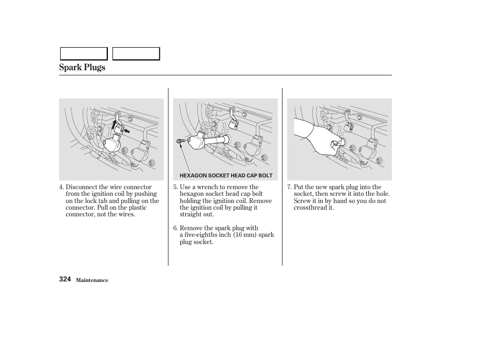 Spark plugs | Acura 2003 MDX - Owner's Manual User Manual | Page 328 / 420
