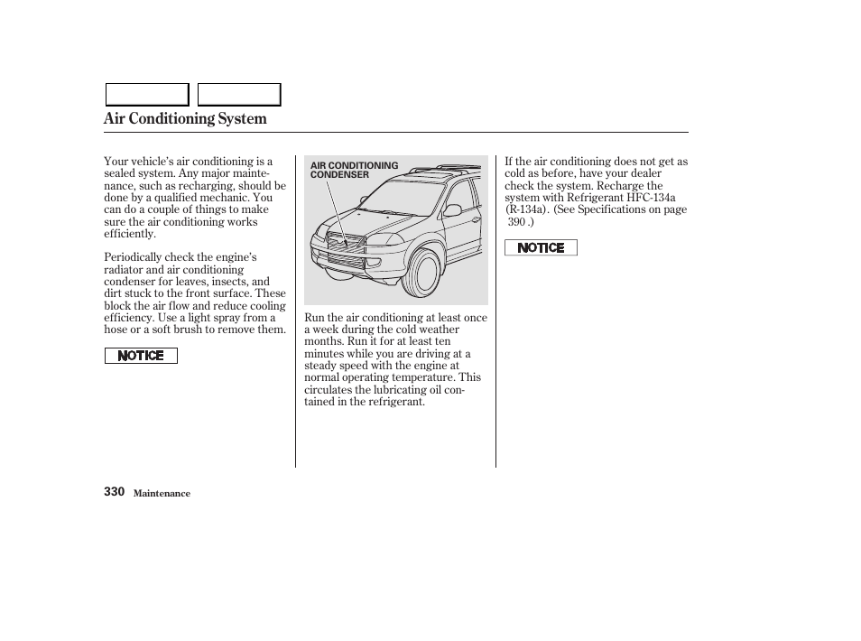 Air conditioning system | Acura 2003 MDX - Owner's Manual User Manual | Page 334 / 420