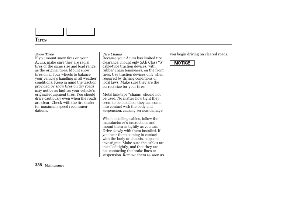 Tires | Acura 2003 MDX - Owner's Manual User Manual | Page 342 / 420