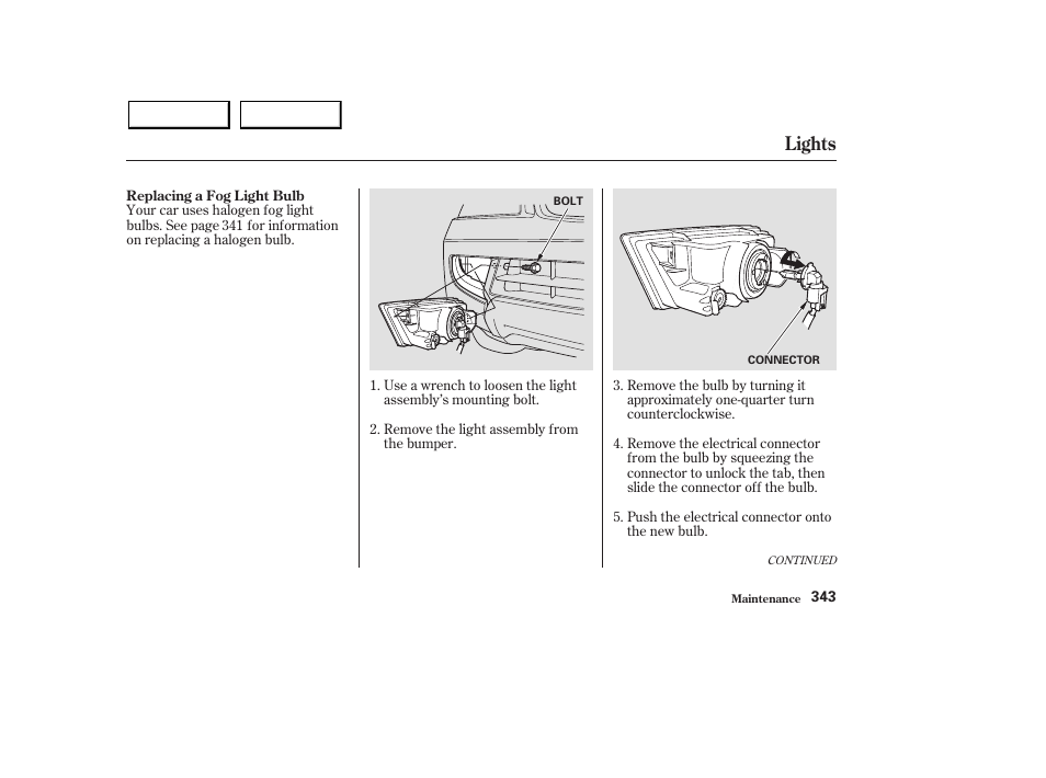 Lights | Acura 2003 MDX - Owner's Manual User Manual | Page 347 / 420