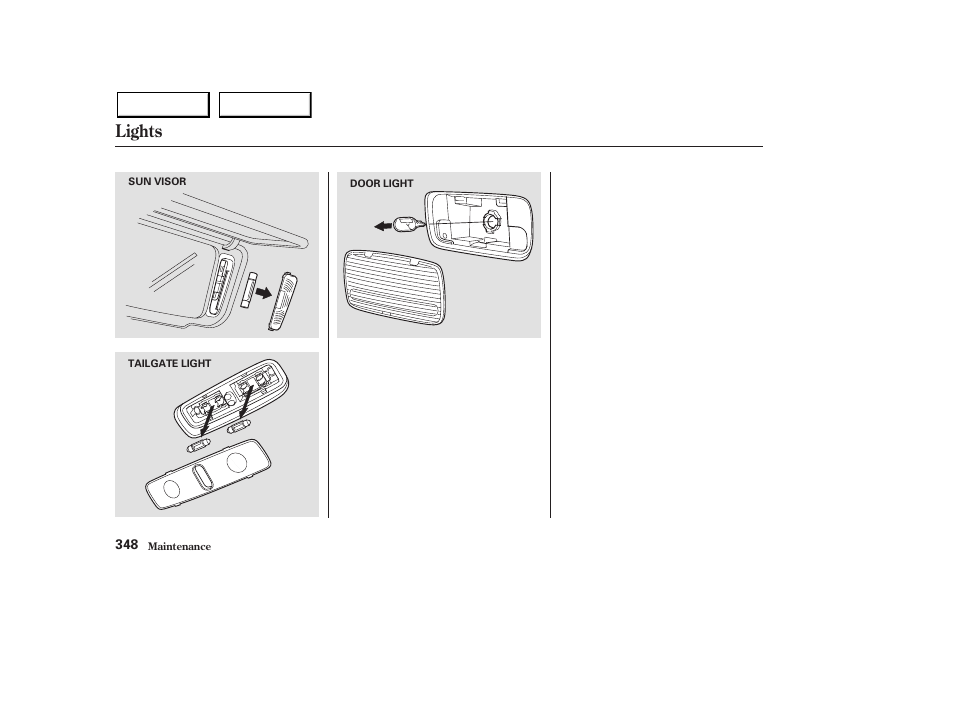 Lights | Acura 2003 MDX - Owner's Manual User Manual | Page 352 / 420