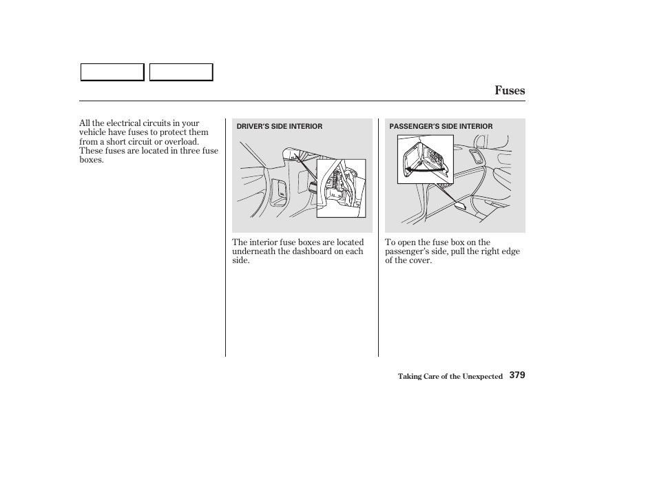 Fuses | Acura 2003 MDX - Owner's Manual User Manual | Page 383 / 420