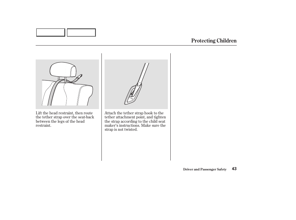 Protecting children | Acura 2003 MDX - Owner's Manual User Manual | Page 47 / 420