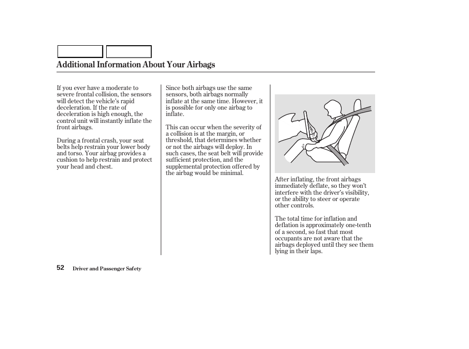 Additional information about your airbags | Acura 2003 MDX - Owner's Manual User Manual | Page 56 / 420
