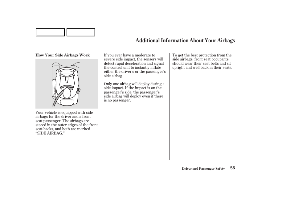 Additional information about your airbags | Acura 2003 MDX - Owner's Manual User Manual | Page 59 / 420