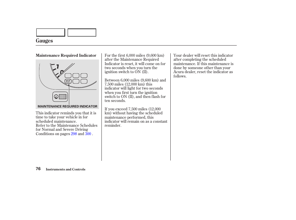 Gauges | Acura 2003 MDX - Owner's Manual User Manual | Page 80 / 420