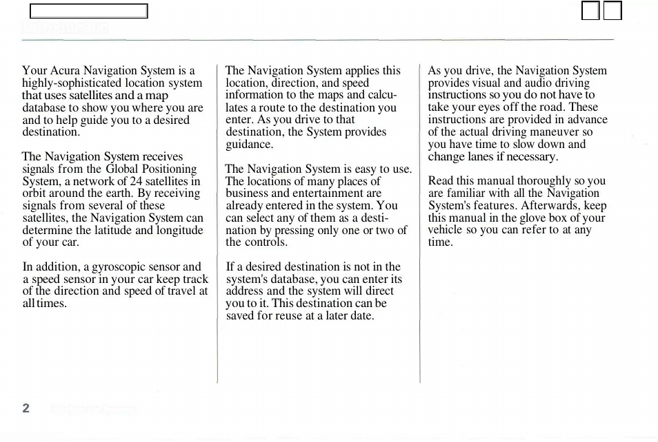 Introduction | Acura 2003 TL - Navigation Manual User Manual | Page 2 / 3