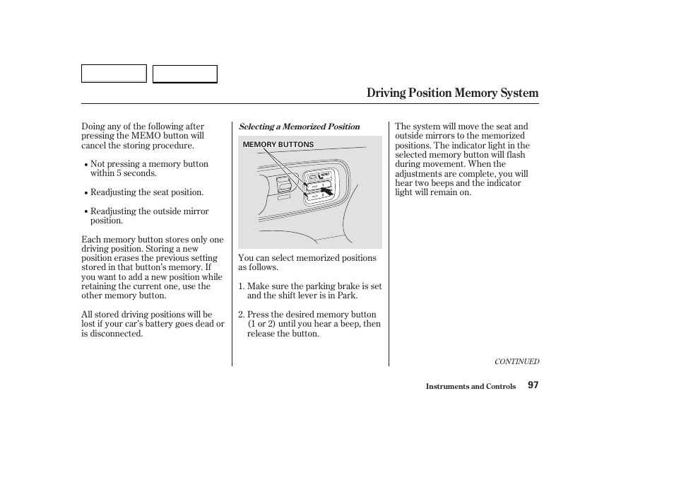 Acura 2003 TL - Owner's Manual User Manual | Page 100 / 347
