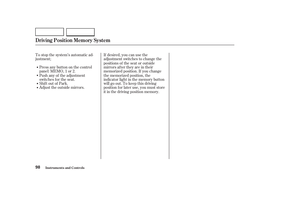 Acura 2003 TL - Owner's Manual User Manual | Page 101 / 347