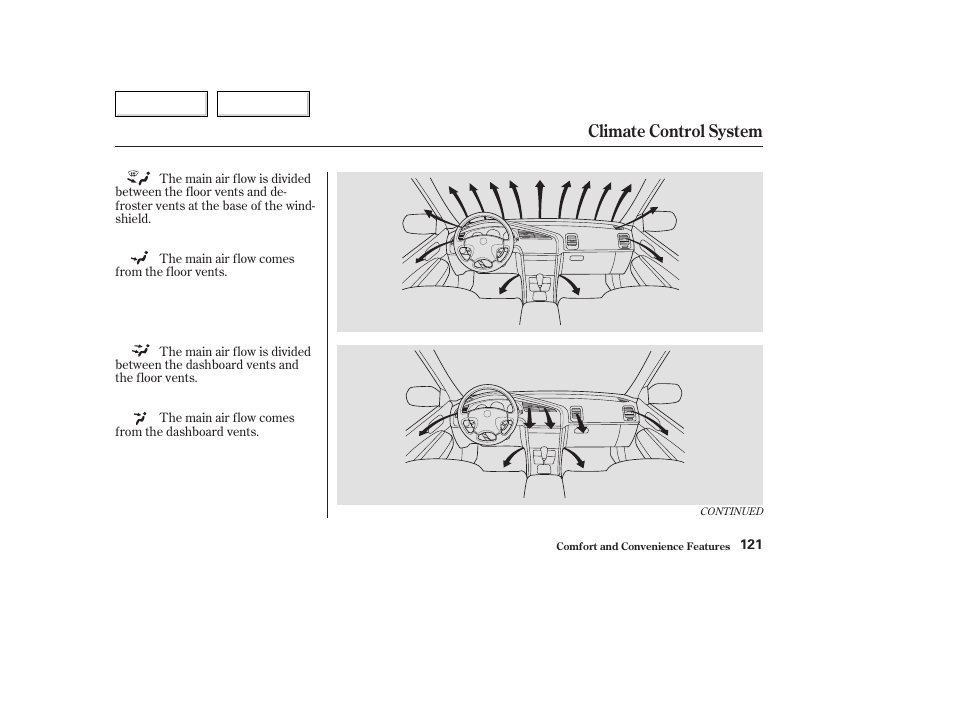 Climate control system | Acura 2003 TL - Owner's Manual User Manual | Page 124 / 347