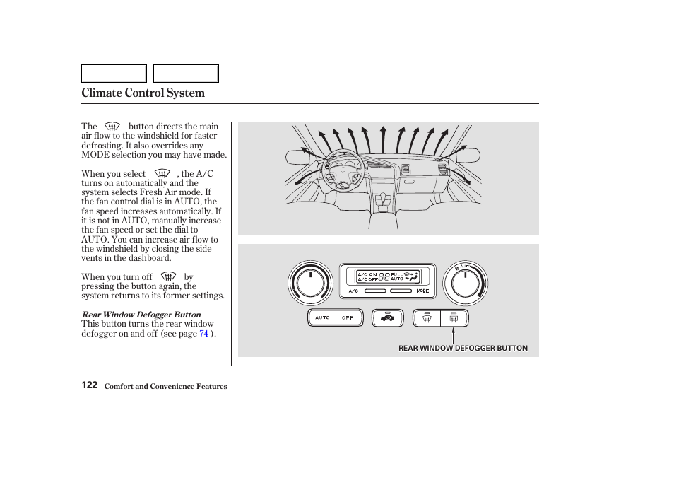 Climate control system | Acura 2003 TL - Owner's Manual User Manual | Page 125 / 347