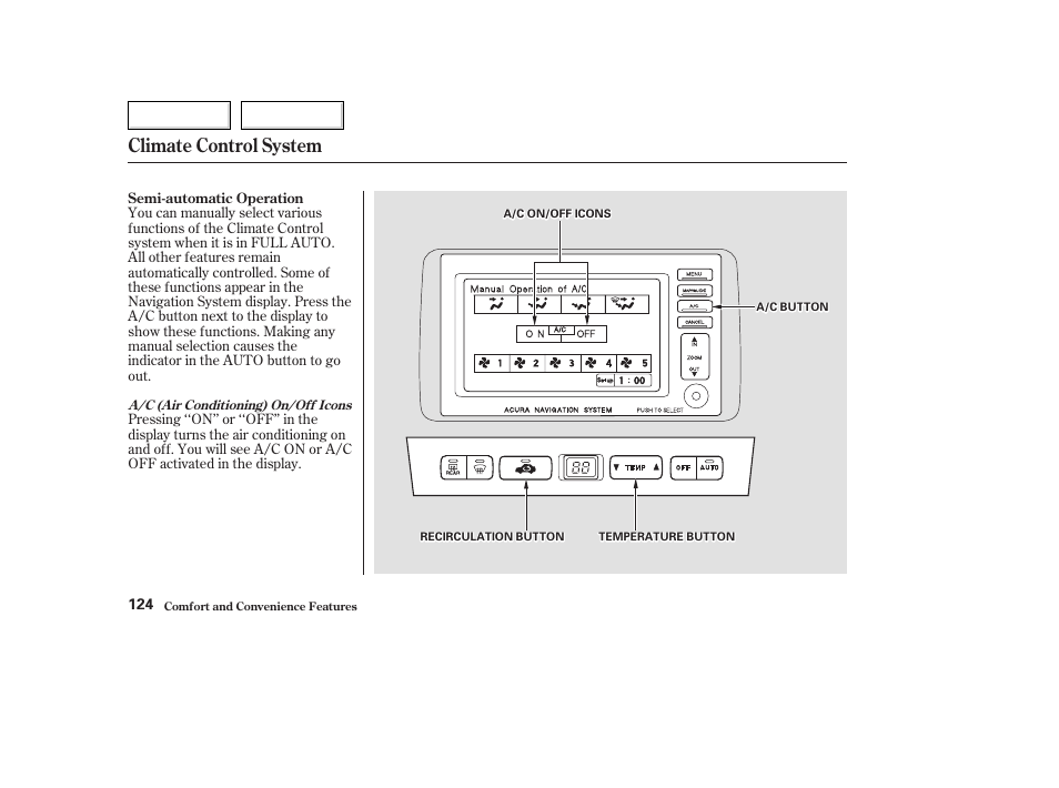 Climate control system | Acura 2003 TL - Owner's Manual User Manual | Page 127 / 347