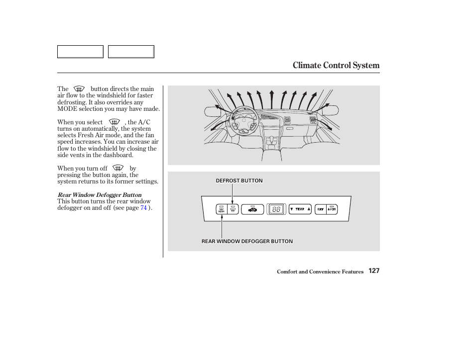 Climate control system | Acura 2003 TL - Owner's Manual User Manual | Page 130 / 347