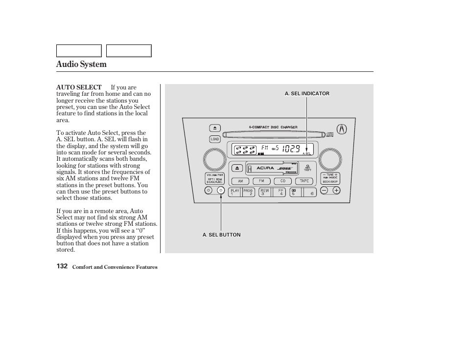 Audio system | Acura 2003 TL - Owner's Manual User Manual | Page 135 / 347