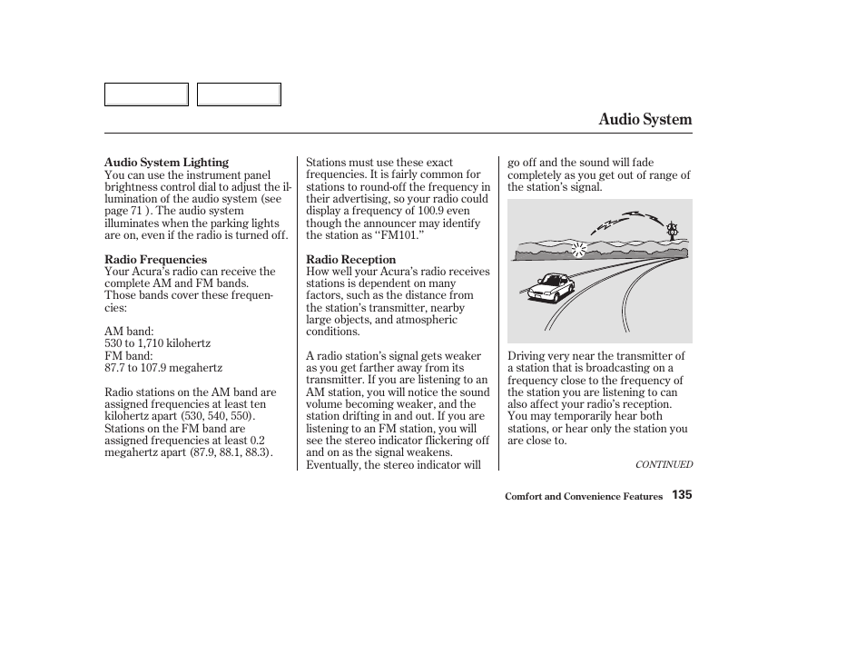 Audio system | Acura 2003 TL - Owner's Manual User Manual | Page 138 / 347
