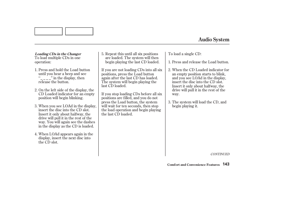 Audio system | Acura 2003 TL - Owner's Manual User Manual | Page 146 / 347
